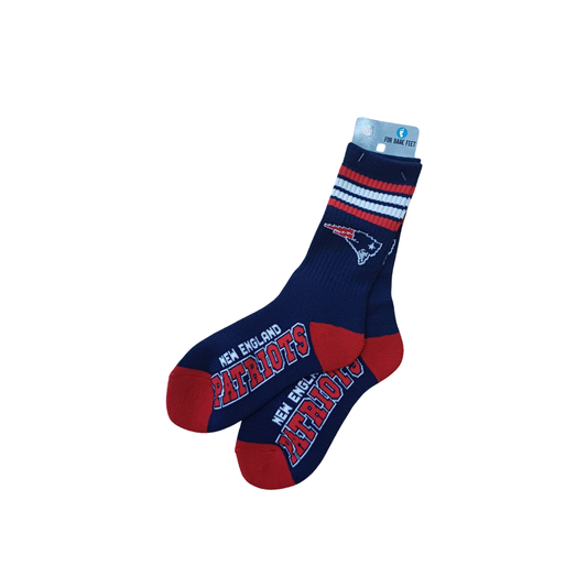 4 STRIPE DEUCE SOCKS NFL PATRIOTS TEAM COLOR