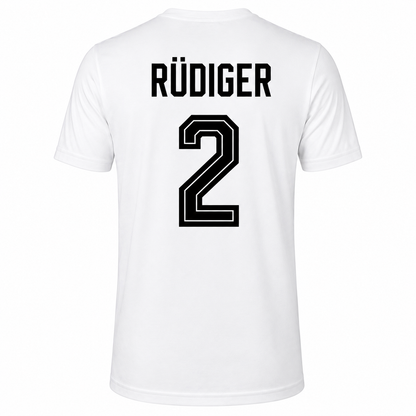 Alemania Antonio Rüdiger # 2 World Cup 2026 T-Shirt - White va