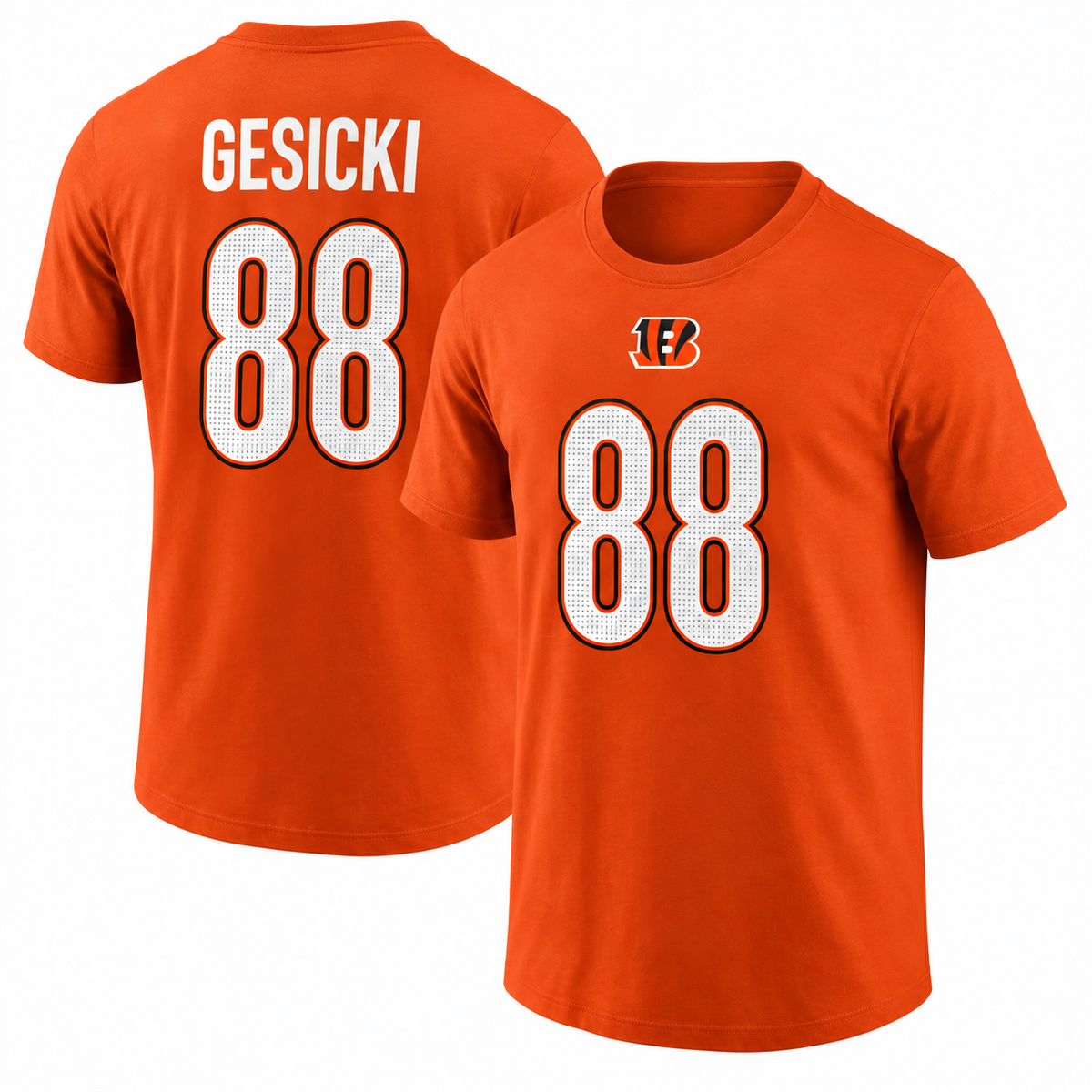 Mike Gesicki Cincinnati Bengals Name & Number T-Shirt - Orange