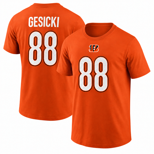 Mike Gesicki Cincinnati Bengals Name & Number T-Shirt - Orange