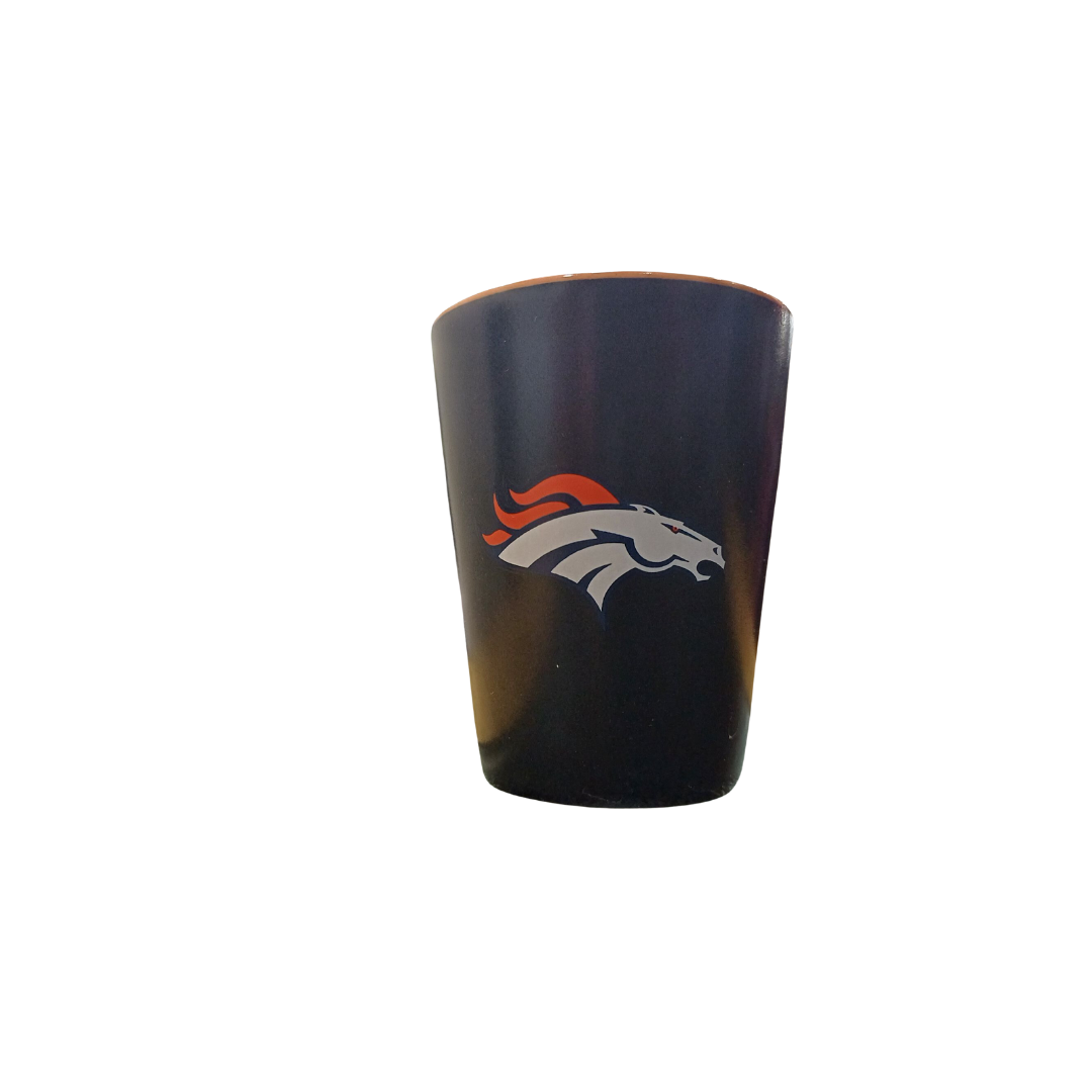 MATTE BLACK/INNER COLOR SHOT NFL BRONCOS 2OZ BLACK/TEAM COLOR