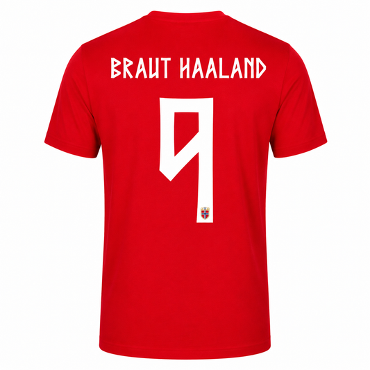 Noruega Haaland World Cup 2026 T-Shirt - Red