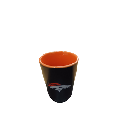 MATTE BLACK/INNER COLOR SHOT NFL BRONCOS 2OZ BLACK/TEAM COLOR