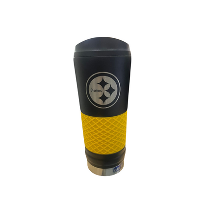 METALLIC TUMBLER THE DRAFT STAINLESS STEEL NFL STEELERS 24OZ TEAM COLOR