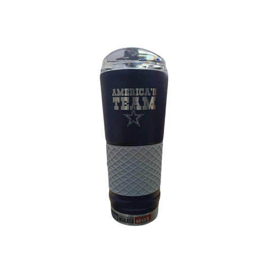 METALLIC TUMBLER THE DRAFT STAINLESS STEEL AMERICAN TEAM NFL COWBOYS 24OZ TEAM COLOR