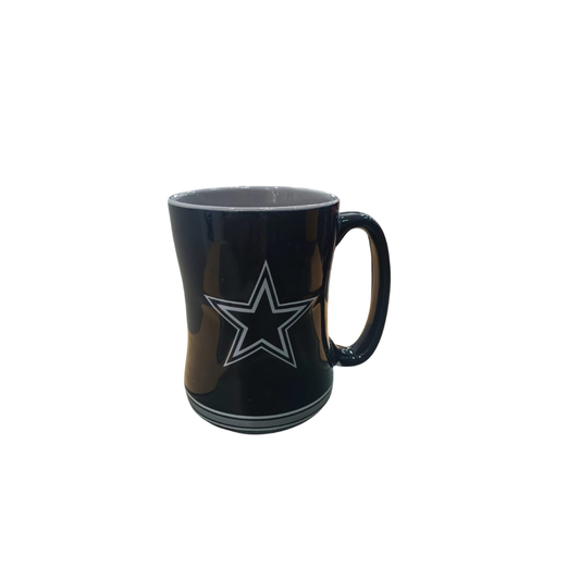 COFFEE MUG SCULPTED RELIEF SRM NFL COWBOYS 14OZ TEAM COLOR