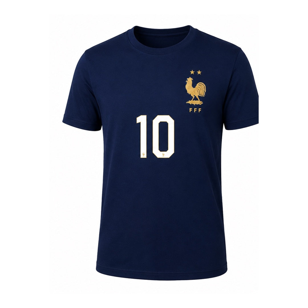 Francia Kylian Mbappe # 10 World Cup 2026 T-Shirt - Navy