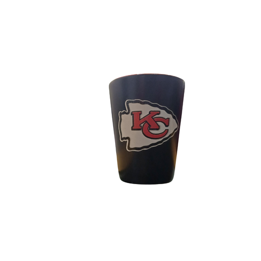 MATTE BLACK/INNER COLOR SHOT NFL CHIEFS 2OZ BLACK/TEAM COLOR