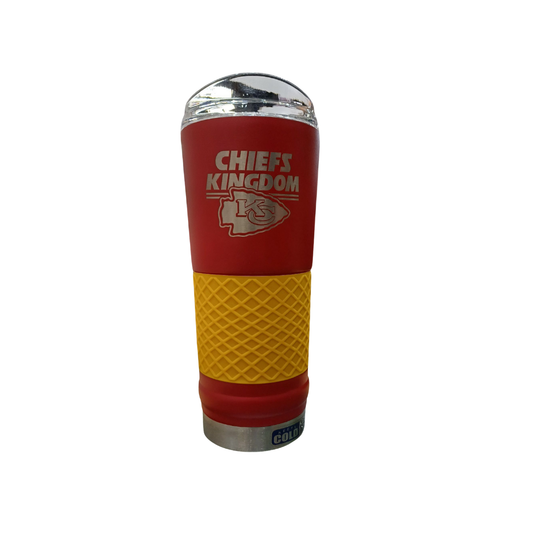 METALLIC TUMBLER THE DRAFT RALLY CRY STAINLESS STEEL NFL CHIEFS 24OZ TEAM COLOR