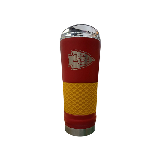 METALLIC TUMBLER THE DRAFT STAINLESS STEEL NFL CHIEFS 24OZ TEAM COLOR