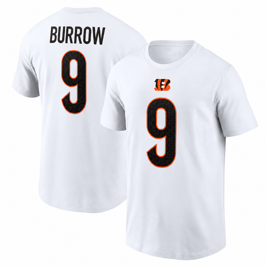 Joe Burrow Cincinnati Bengals  Name & Number T-Shirt - White