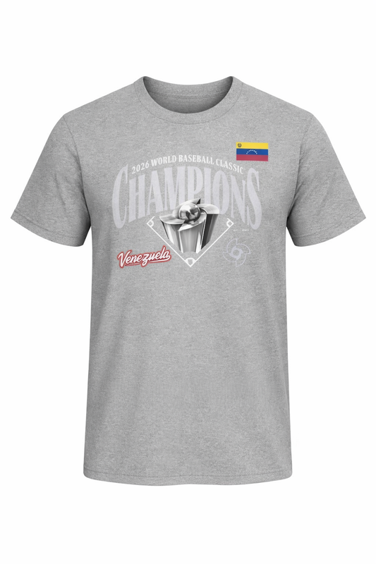 Venezuela WBC 2026 Champions T-Shirt - Heather Gray
