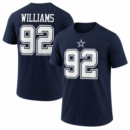 Quinnen Williams Dallas Cowboys Name & Number T-Shirt - Navy