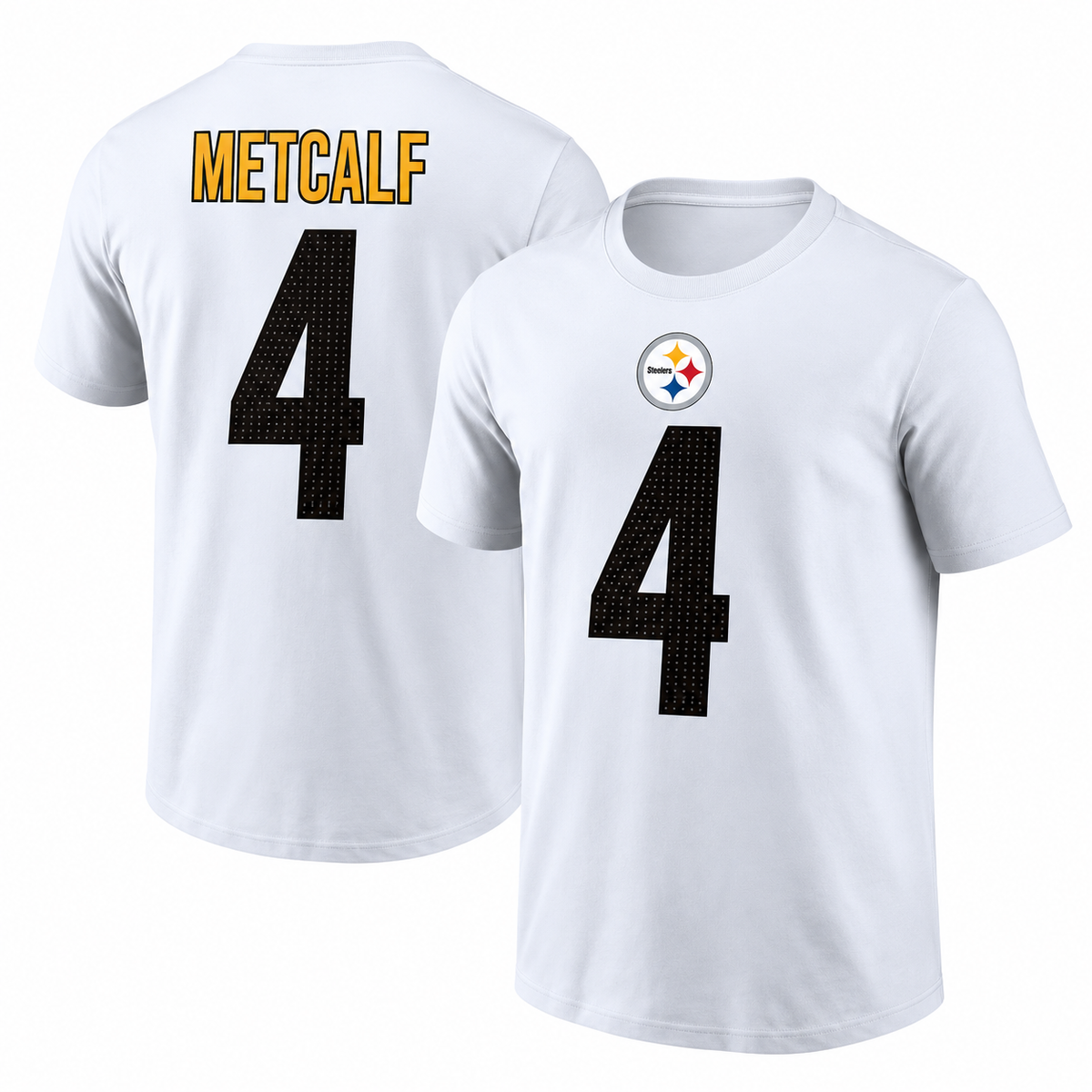 DK Metcalf Pittsburgh Steelers Name & Number T-Shirt - White
