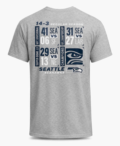 Seattle Seahawks NFL Champions T-Shirt - Heather Gray
