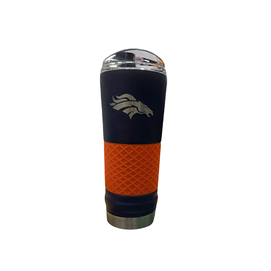 METALLIC TUMBLER THE DRAFT RALLY CRY STAINLESS STEEL NFL BRONCOS 24OZ TEAM COLOR