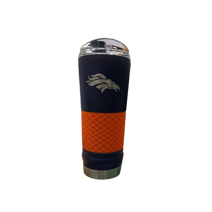 METALLIC TUMBLER THE DRAFT RALLY CRY STAINLESS STEEL NFL BRONCOS 24OZ TEAM COLOR