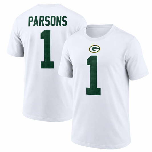 Micah Parsons Green Bay Packers Name & Number T-Shirt - White