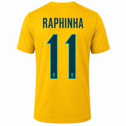 Brasil Raphinha World Cup 2026 T-Shirt - Yellow