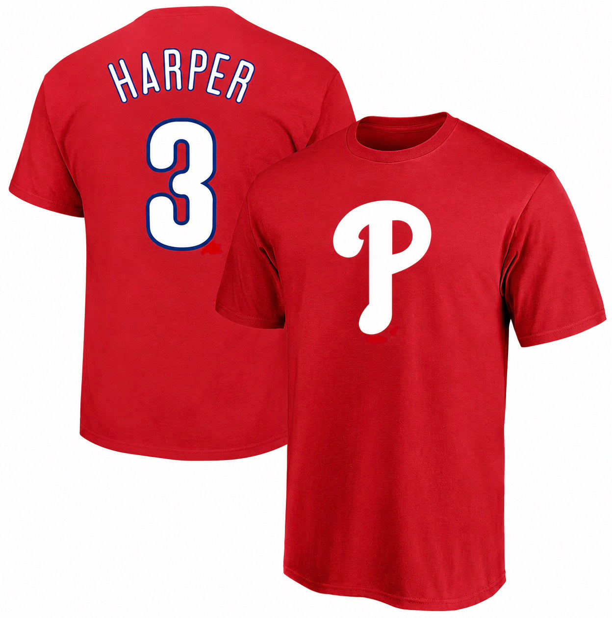 Bryce Harper Philadelphia Phillies Name & Number T-Shirt - Red