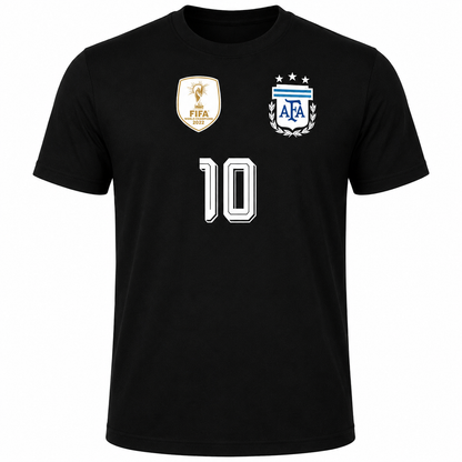 Argentina Messi # 10 World Cup 2026 T-Shirt - Black