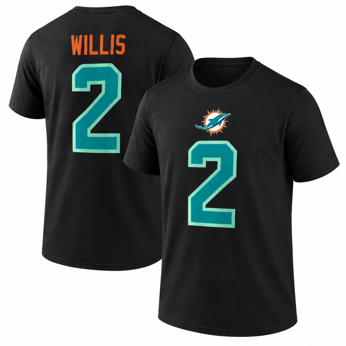 Malik Willis - Miami Dolphins Name & Number T-Shirt - Black