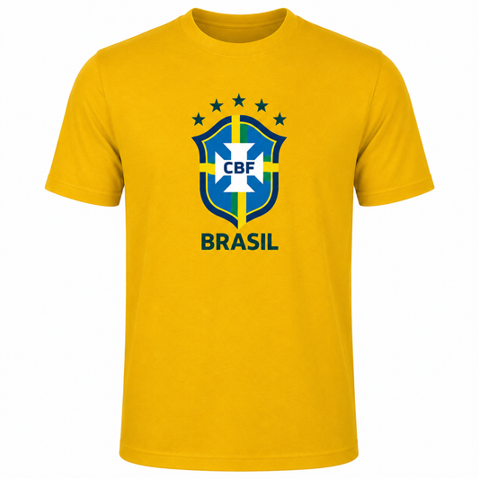 Brasil Big Logo World Cup 2026 T-Shirt - Yellow
