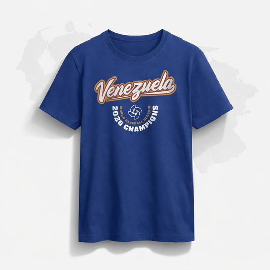 Venezuela WBC 2026 Champions T-Shirt - Royal Blue