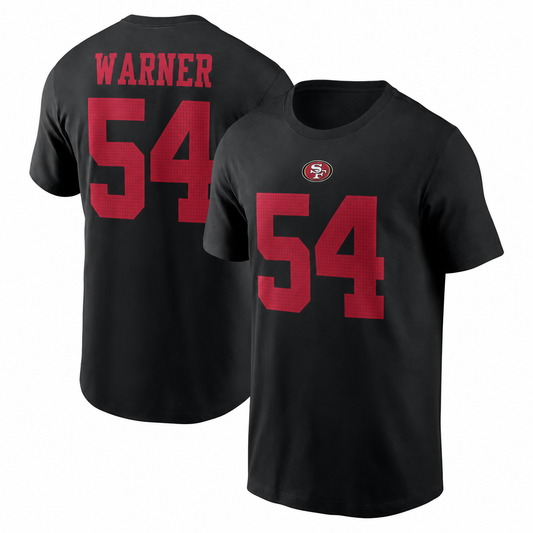 Fred Warner San Francisco 49ers Player Name & Number T-Shirt - Black
