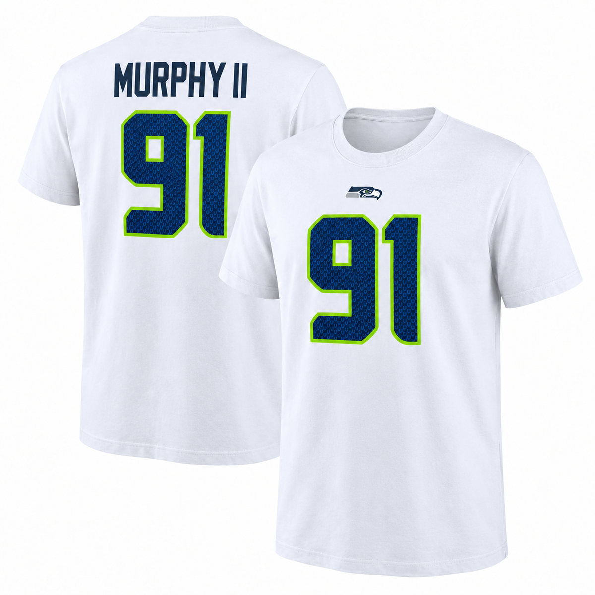 Byron Murphy II Seattle Seahawks Name & Number T-Shirt - White