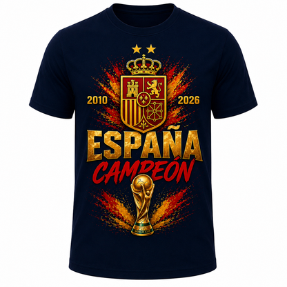 España Campeones World Cup 2026 T-Shirt - Navy