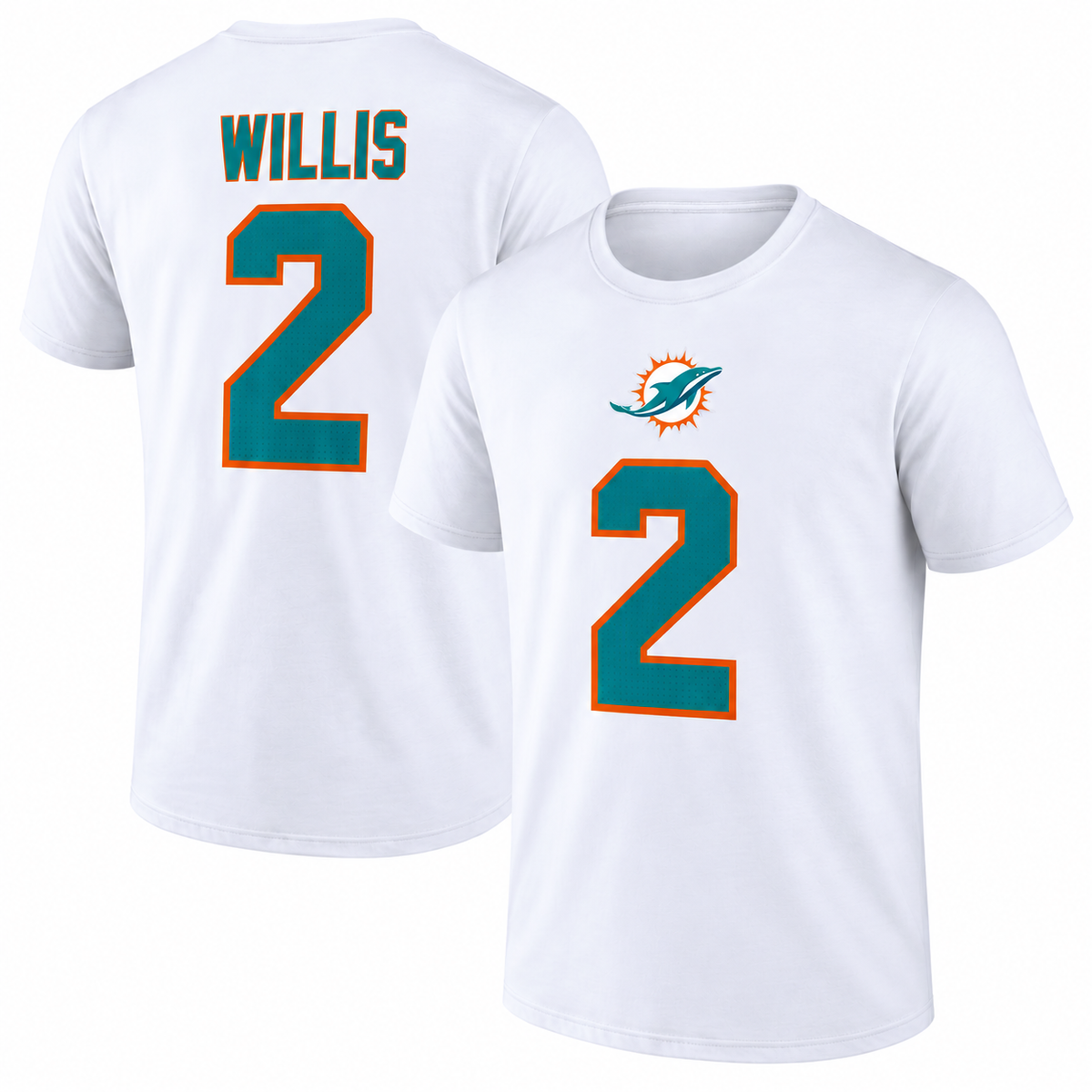 Malik Willis - Miami Dolphins Name & Number T-Shirt - White