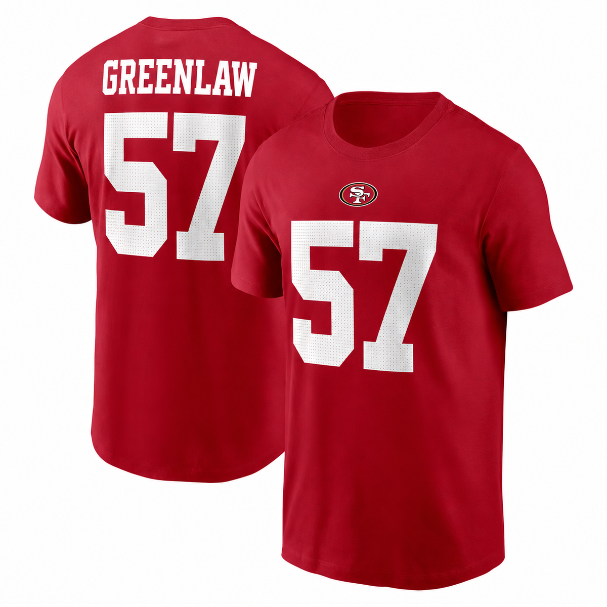 Dre Greenlaw San Francisco 49ers Player Name & Number T-Shirt - Scarlet
