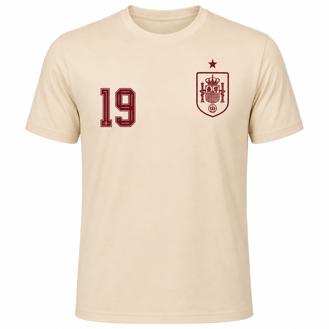 España Lamine Yamal # 19 World Cup T-Shirt - Cream