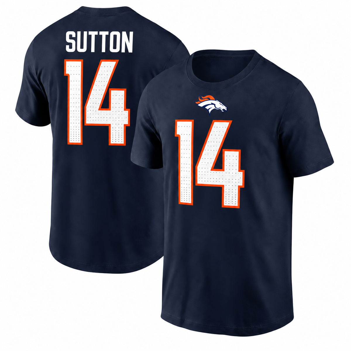 Courtland Sutton Denver Broncos Player Name & Number T-Shirt - Navy