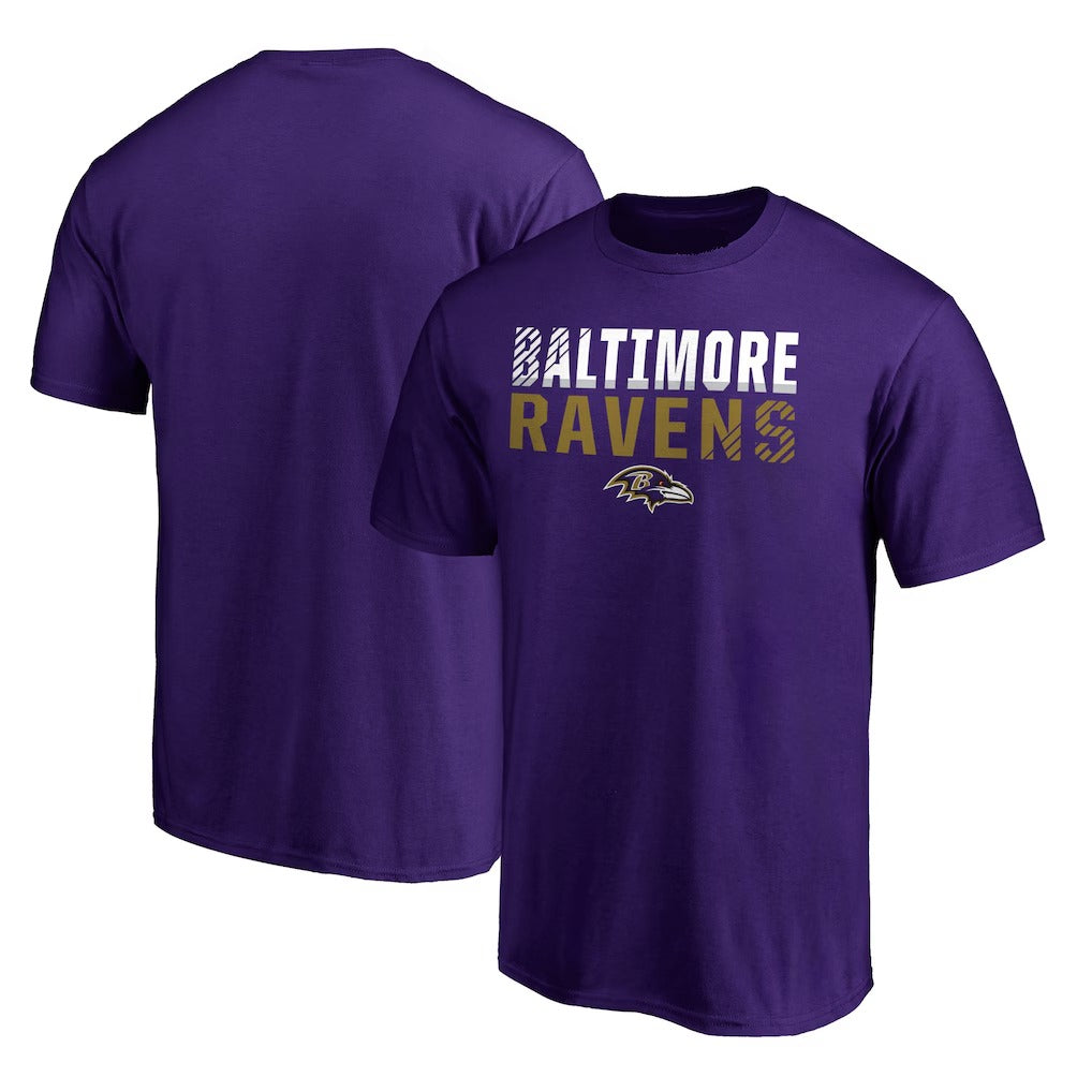 Baltimore Ravens Iconic Collection Fade Out T-Shirt - Purple