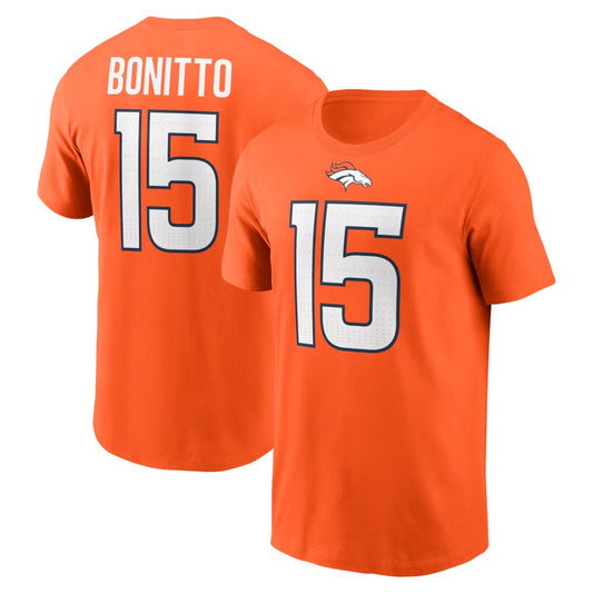Nik Bonitto Denver Broncos Player Name & Number T-Shirt - Orange