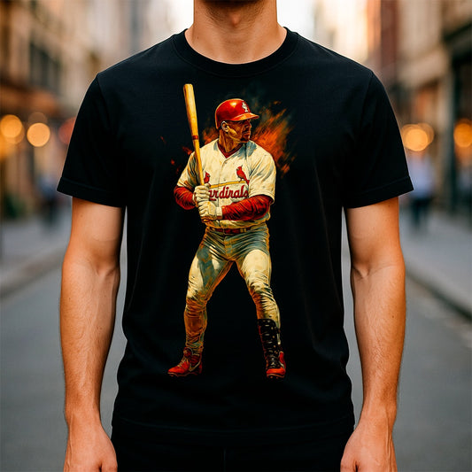 Halftone Lab - MLB Legends St Louis Cardinals Mark McGwire 02 - Black Tee