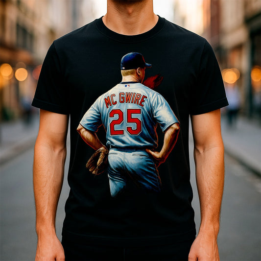 Halftone Lab - MLB Legends St Louis Cardinals Mark McGwire 04 - Black Tee