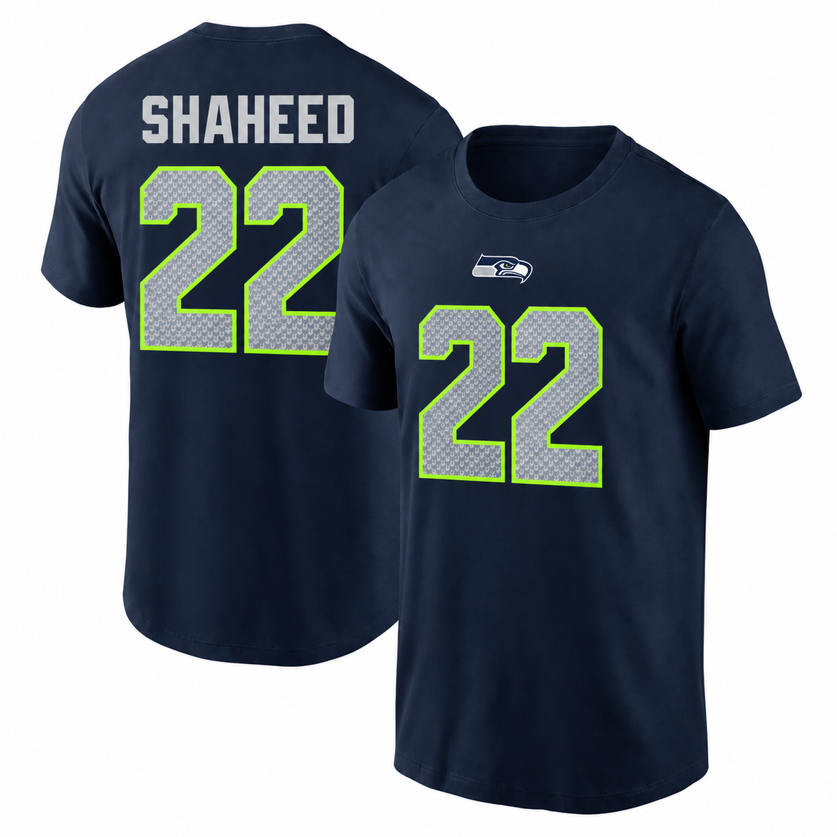 Rashid Shaheed Seattle Seahawks Player Name & Number T-Shirt - Collegue Navy
