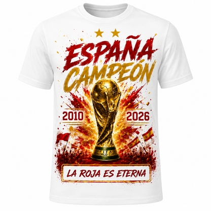España Campeones World Cup T-Shirt - White