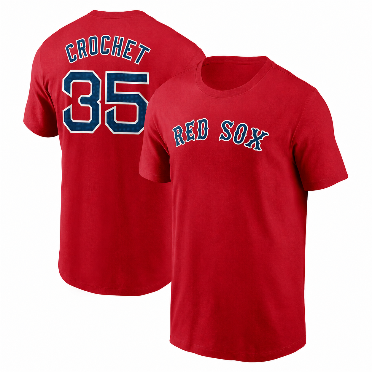 Garrett Crochet Boston Red Sox Name & Number T-Shirt - Red