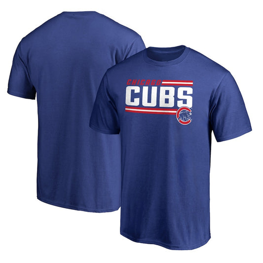 Chicago Cubs Onside Stripe T-Shirt - Royal