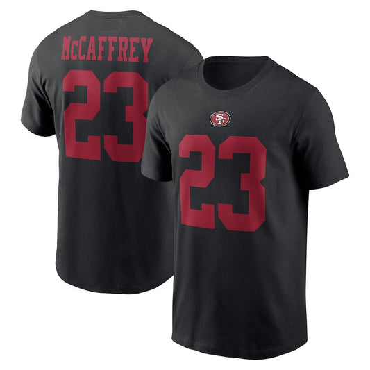 Christian McCaffrey San Francisco 49ers Player Name & Number T-Shirt - Black