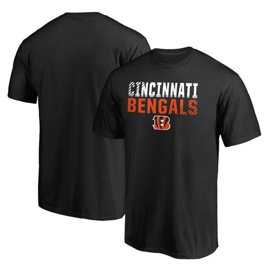 Cincinnati Bengals Iconic Collection Fade Out T-Shirt - Black