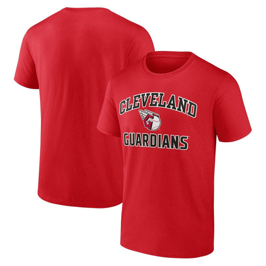 Cleveland Guardians Heart & Soul Team Logo T-Shirt - Red