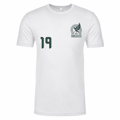 México G. Mora # 19 World Cup T-Shirt - White