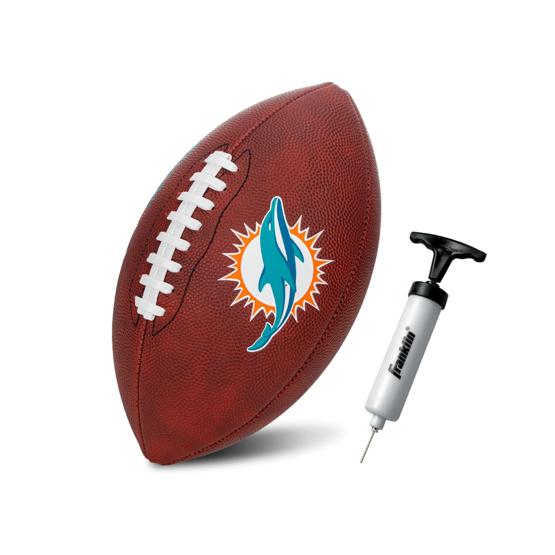 Franklin Sports Rubber JUNIOR Footballs NFL DOLPHINS