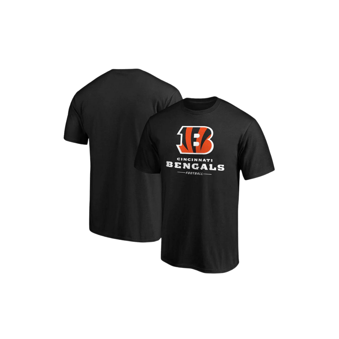 T-SHIRT BENGALS NEXT LEVEL TEAM NAME LOGO - BLACK