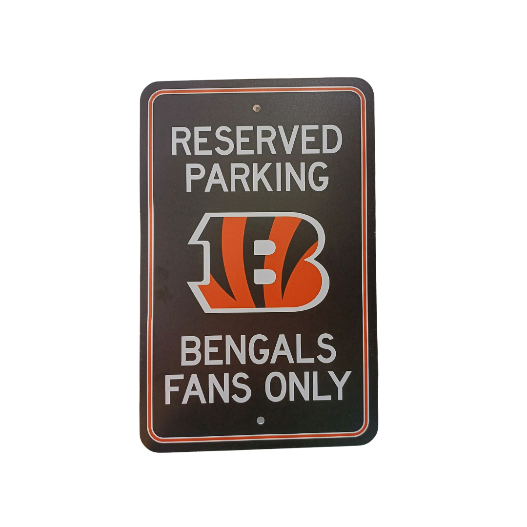 RESERVED PARKING SIGN NFL BENGALS TEAM COLOR